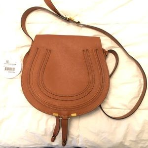 Chloe Marcie Medium Crossbody Tan